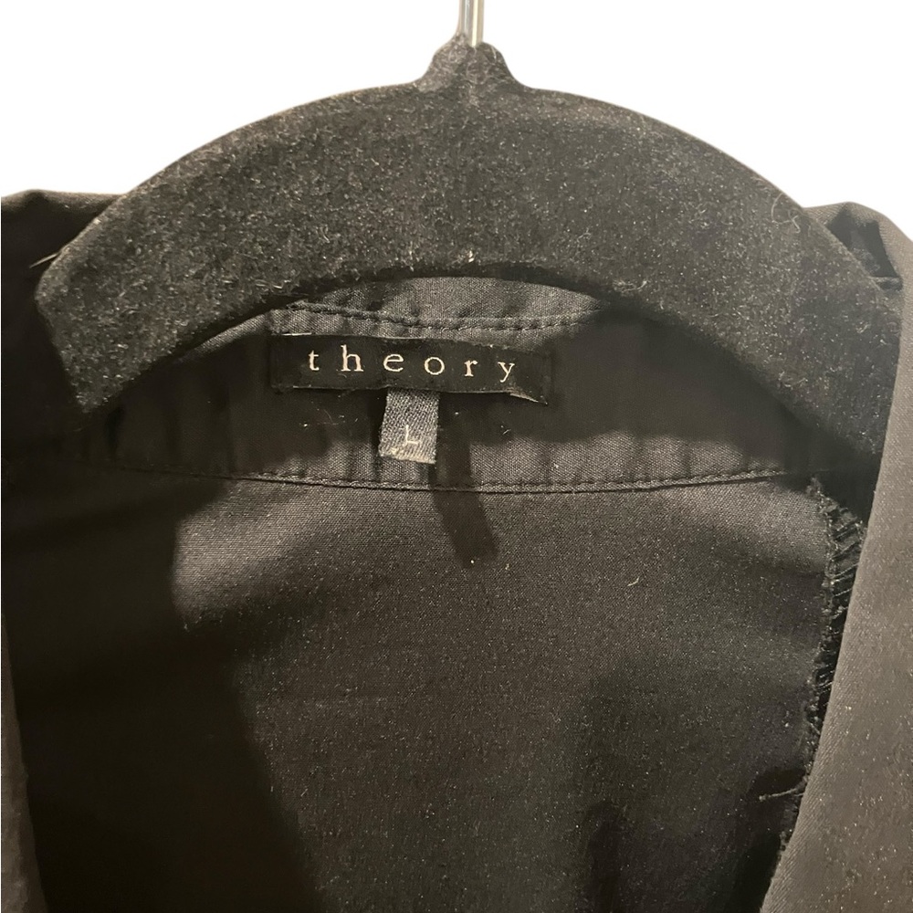 Theory Black Long Sleeve Shirt Dress - Picture 6 of 9